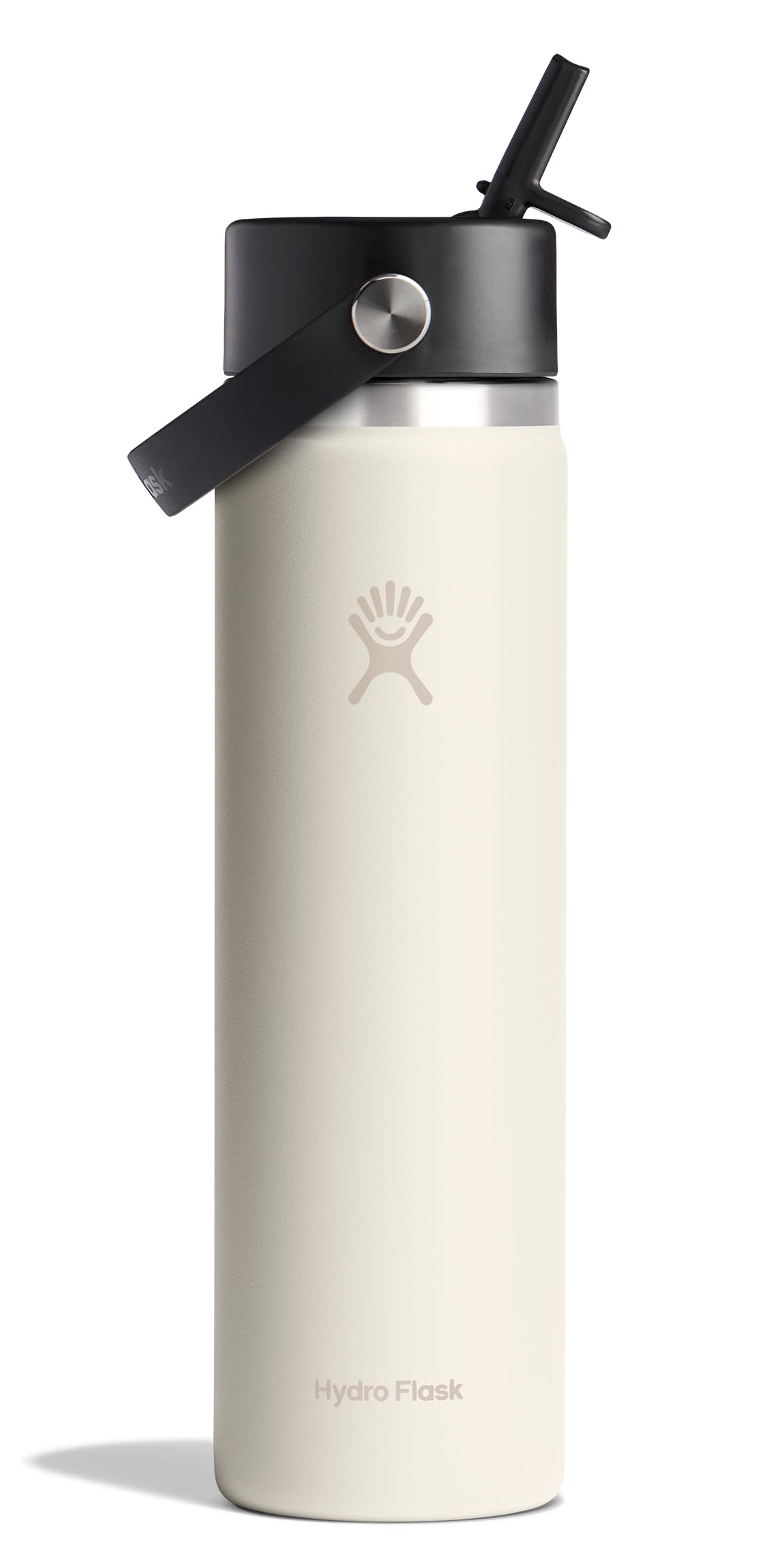 HYDRO FLASK Wide Mouth vacuum insulated stainless steel water bottle with leakproof closeable straw lid for cold water drinks, sports, travel, car and school