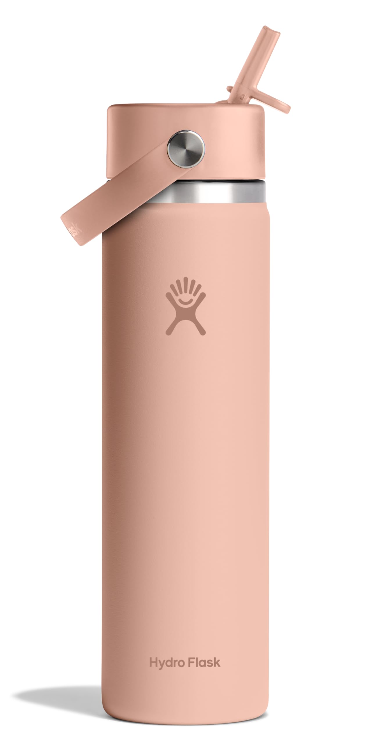HYDRO FLASK Wide Mouth vacuum insulated stainless steel water bottle with leakproof closeable straw lid for cold water drinks, sports, travel, car and school