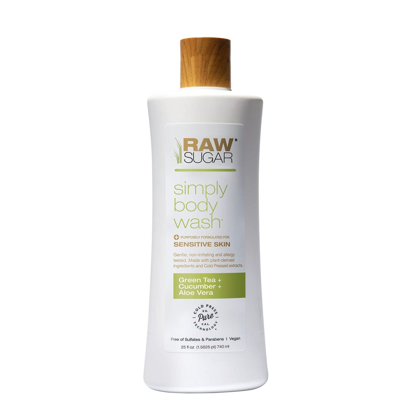 RAW SUGAR Simply Body Wash - Pineapple + Maqui Berry + Coconut, Moisturizing & Brightening Bath & Shower Gel, Sulfate-Free, Paraben-Free & Vegan (Pack of 3)