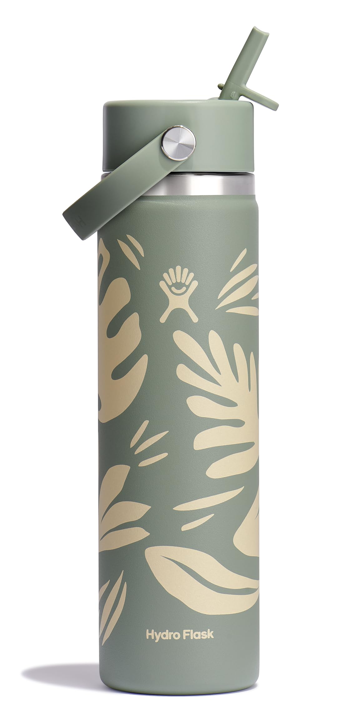 HYDRO FLASK Wide Mouth vacuum insulated stainless steel water bottle with leakproof closeable straw lid for cold water drinks, sports, travel, car and school