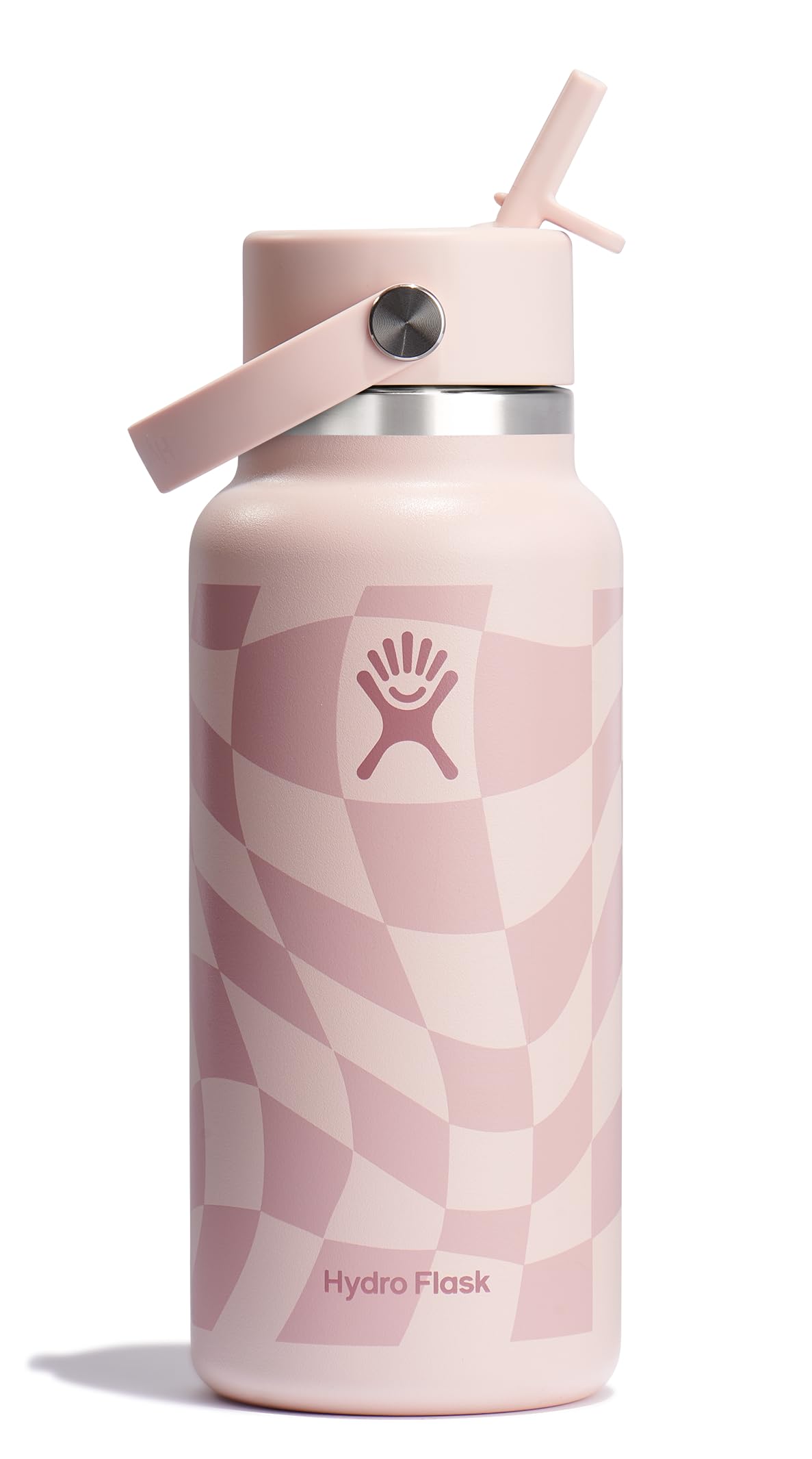 HYDRO FLASK Wide Mouth vacuum insulated stainless steel water bottle with leakproof closeable straw lid for cold water drinks, sports, travel, car and school