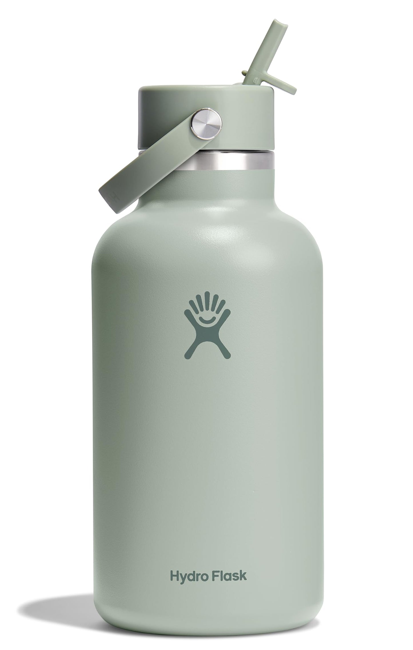 HYDRO FLASK Wide Mouth vacuum insulated stainless steel water bottle with leakproof closeable straw lid for cold water drinks, sports, travel, car and school