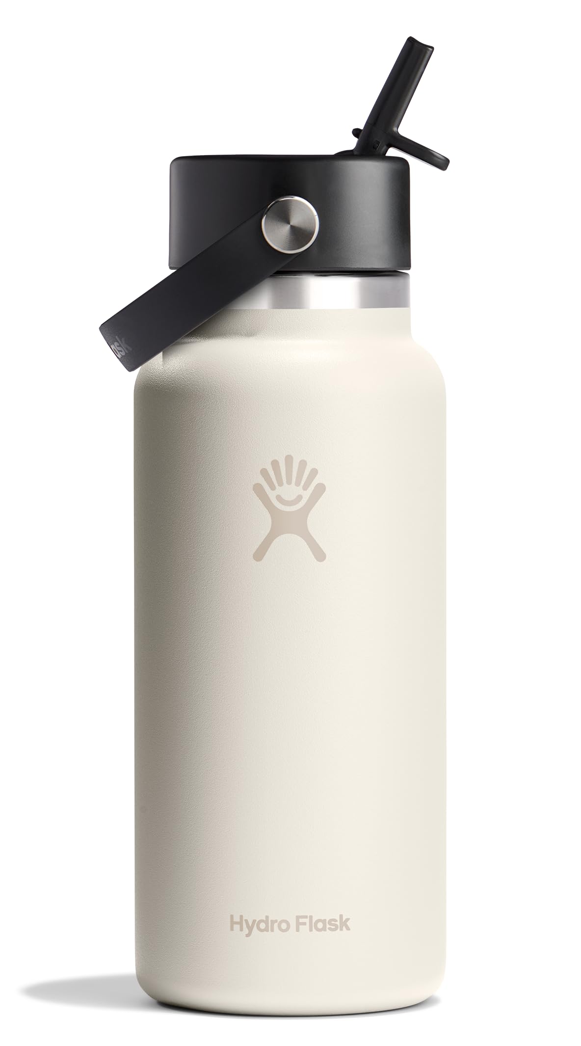 HYDRO FLASK Wide Mouth vacuum insulated stainless steel water bottle with leakproof closeable straw lid for cold water drinks, sports, travel, car and school