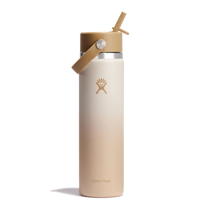 HYDRO FLASK Wide Mouth vacuum insulated stainless steel water bottle with leakproof closeable straw lid for cold water drinks, sports, travel, car and school