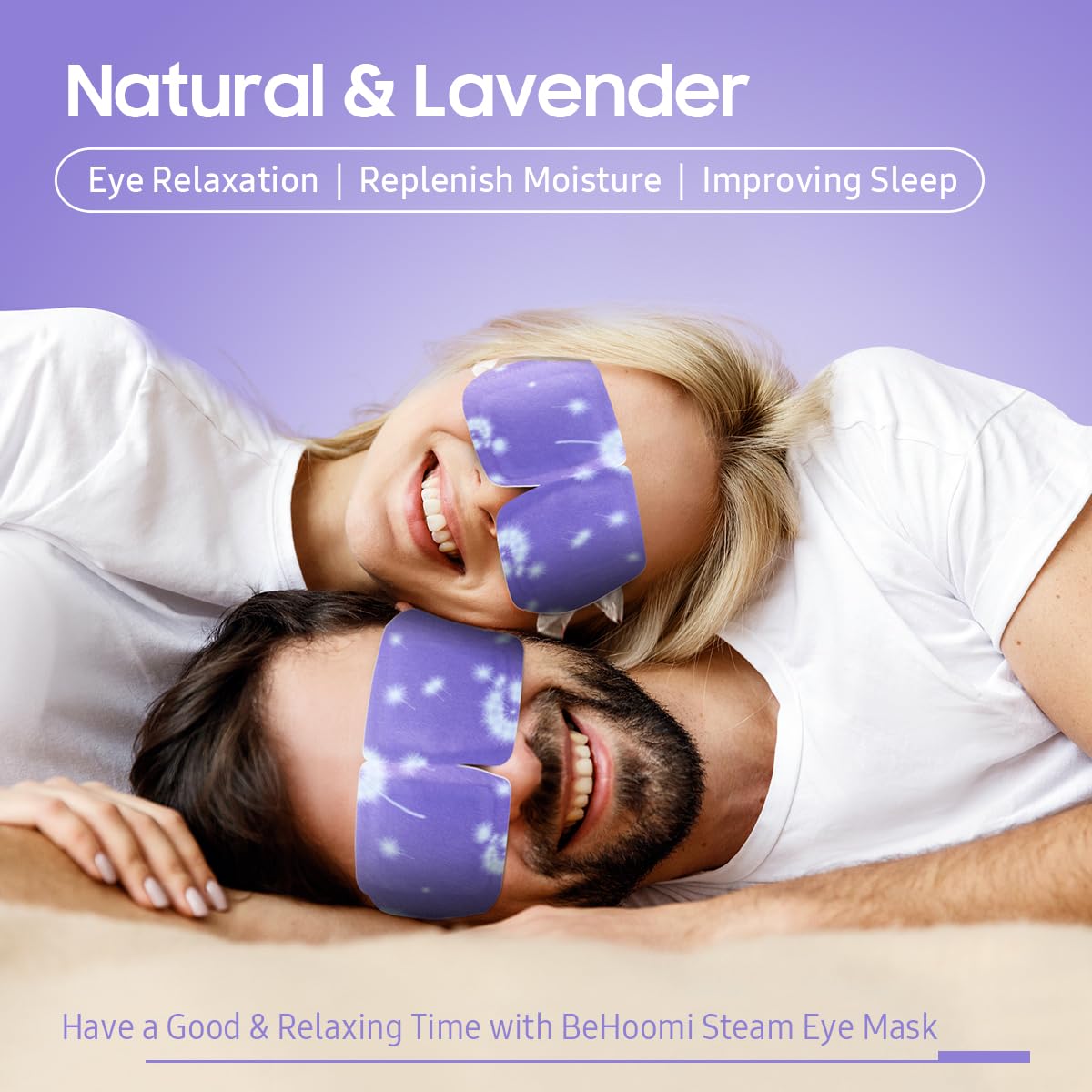 Steam Eye Mask, 10 Packs Heated Eye Mask, Self Heating Disposable SPA Warm Compress for Eyes Sleep Mask, Travel Essentials & Relaxation Gifts, Stocking Stuffers (Lavender Scent)