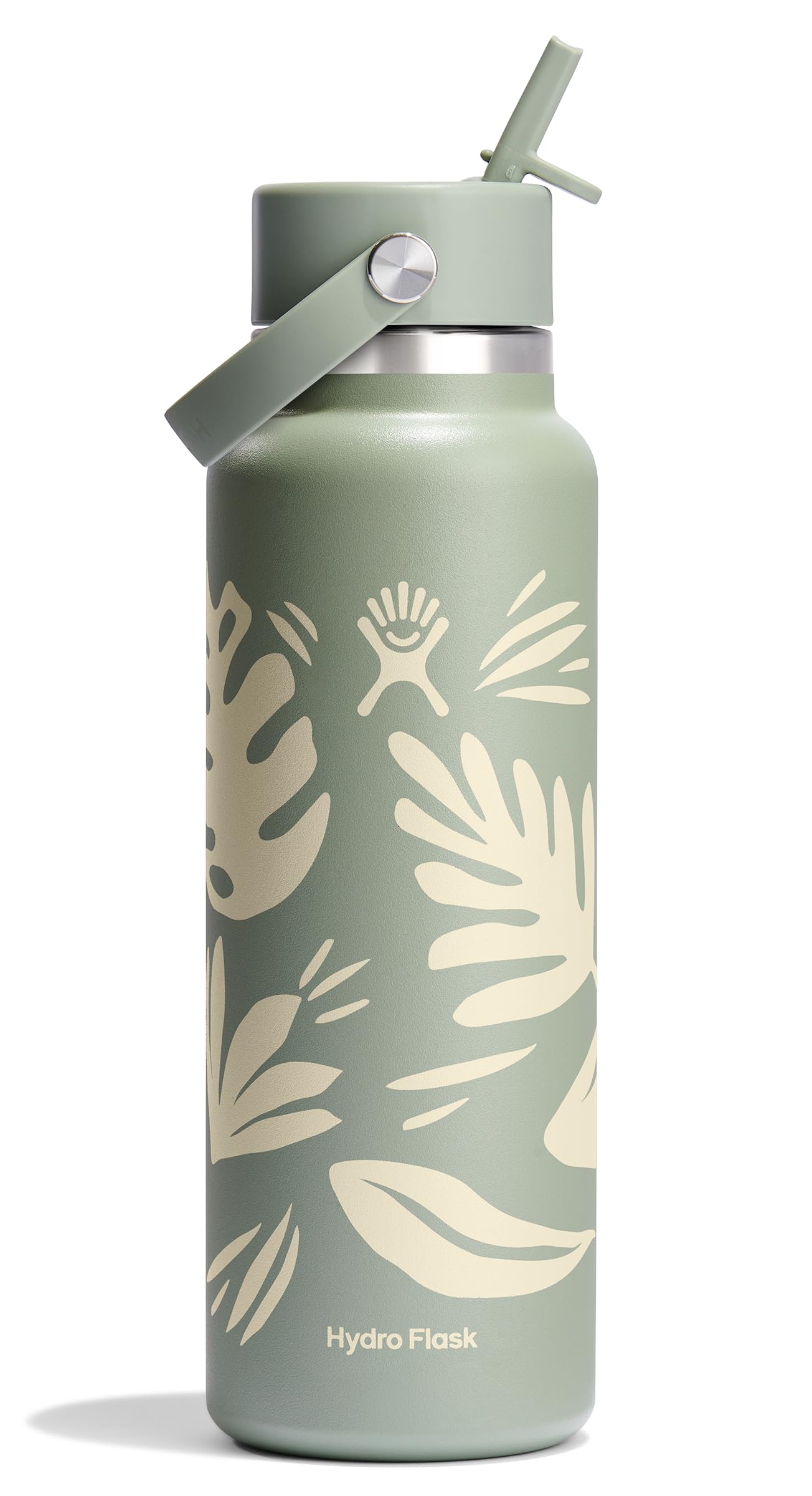 HYDRO FLASK Wide Mouth vacuum insulated stainless steel water bottle with leakproof closeable straw lid for cold water drinks, sports, travel, car and school