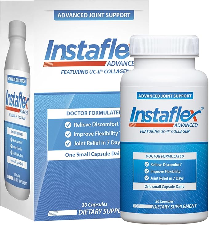 Instaflex Advanced Joint Support Supplement - Turmeric, Resveratrol, Boswellia Serrata Extract, BioPerine, UC-II Collagen- 30 Count