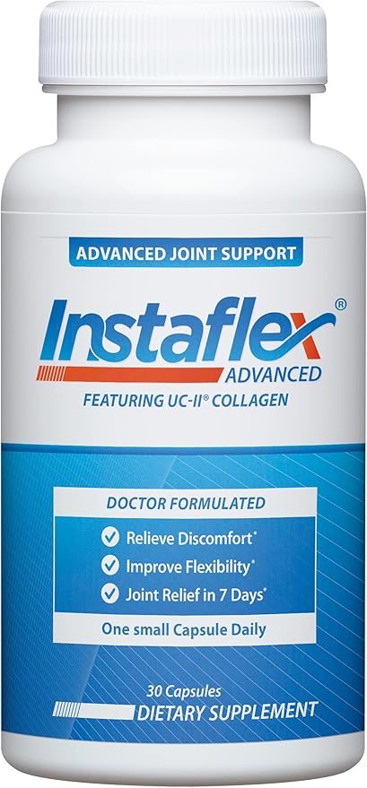 Instaflex Advanced Joint Support Supplement - Turmeric, Resveratrol, Boswellia Serrata Extract, BioPerine, UC-II Collagen- 30 Count