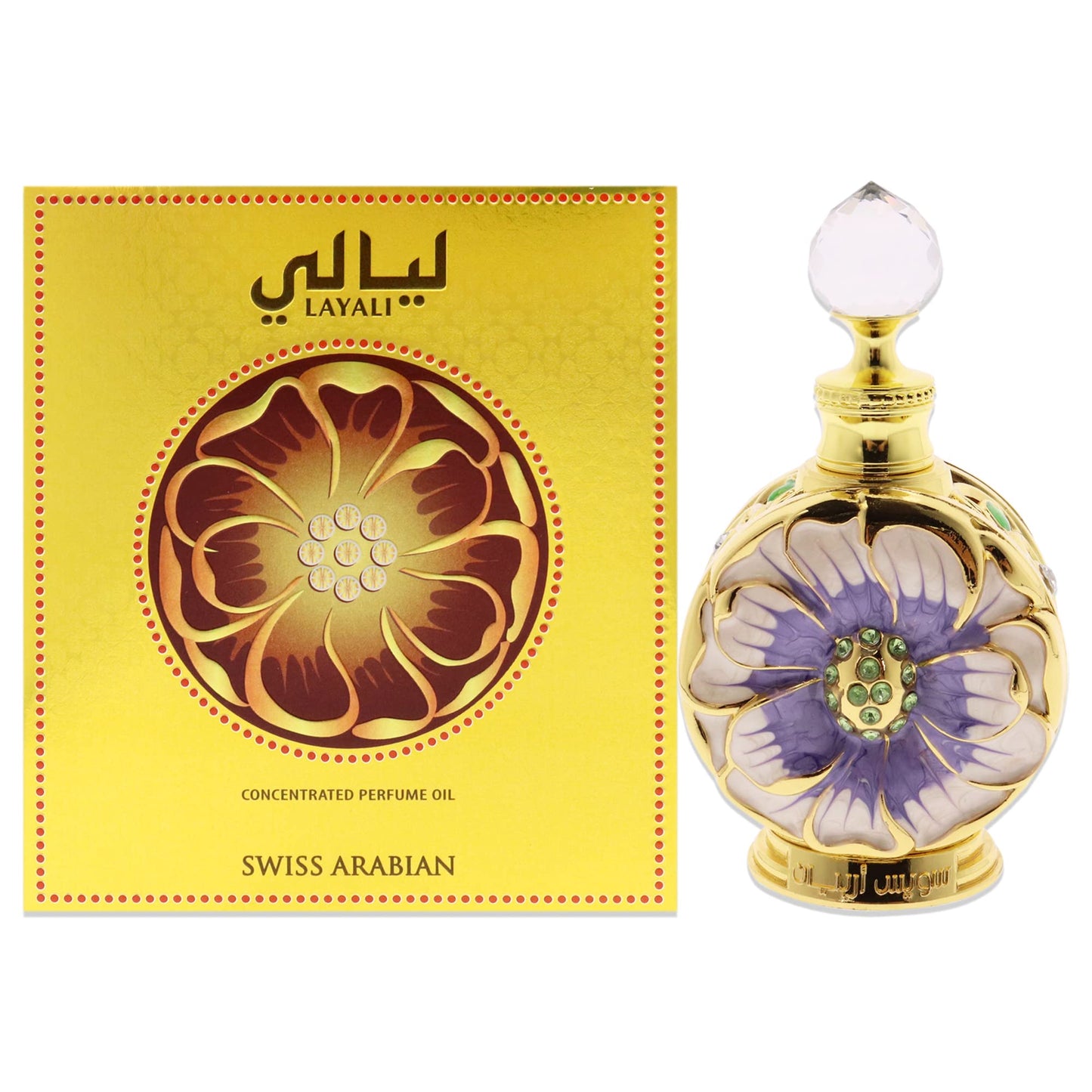 Swiss Arabian Layali Rouge - Luxury Products From Dubai - Long Lasting Personal Perfume Oil Fragrance - A Seductive Signature Aroma - 0.5 Oz