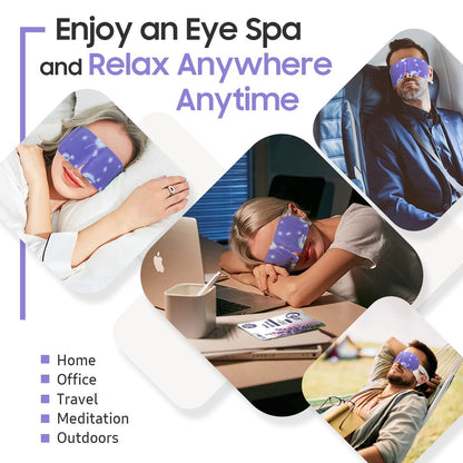 Steam Eye Mask, 10 Packs Heated Eye Mask, Self Heating Disposable SPA Warm Compress for Eyes Sleep Mask, Travel Essentials & Relaxation Gifts, Stocking Stuffers (Lavender Scent)