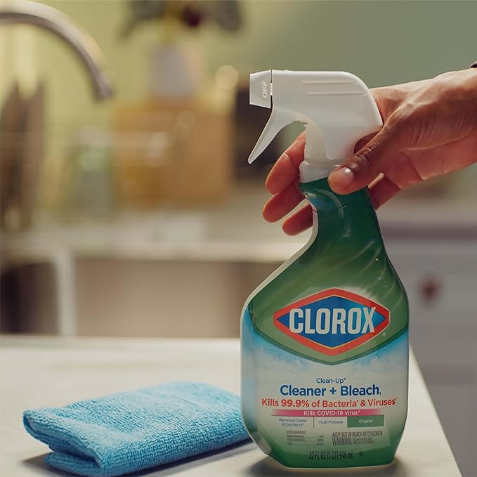 Clorox Clean-Up Cleaner + Bleach1 Value Pack, Household Essentials, 32 Fl Oz Each, Pack of 3