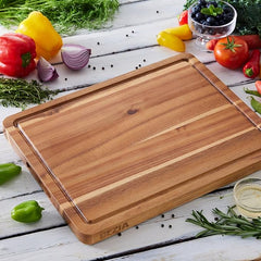 24 x 18 Inch XXL Countertop Cutting Boards - BEZIA Extra Large Chopping Board for Kitchen - Meat Cutting Board for BBQ - Turkey Carving Board - Extra Large Charcuterie Board with Handles, Juice Groove