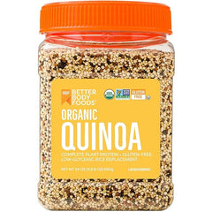 BetterBody Foods Organic Quinoa, Vegan, Complete Plant Protein, Gluten Free, Low Glycemic Rice Replacement, 24 ounce