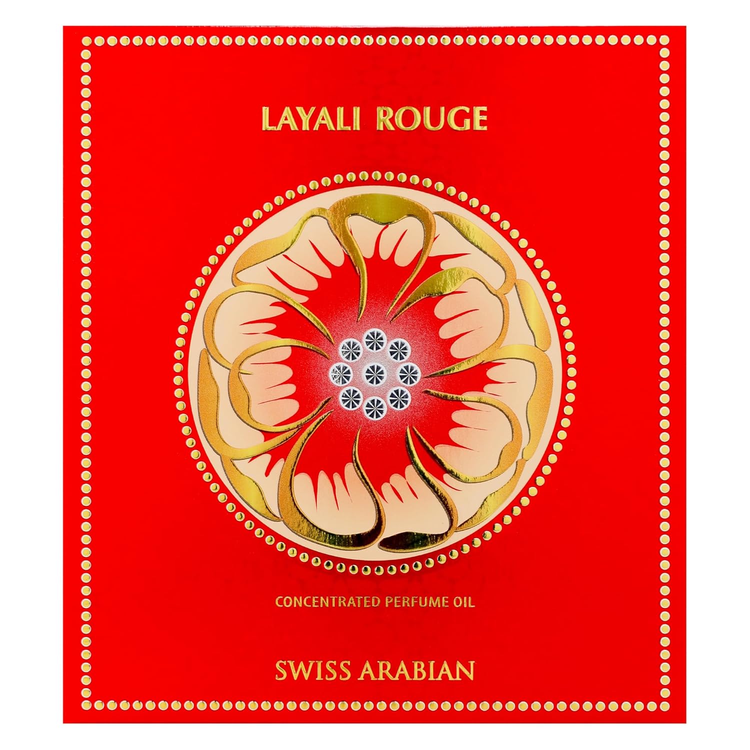 Swiss Arabian Layali Rouge - Luxury Products From Dubai - Long Lasting Personal Perfume Oil Fragrance - A Seductive Signature Aroma - 0.5 Oz