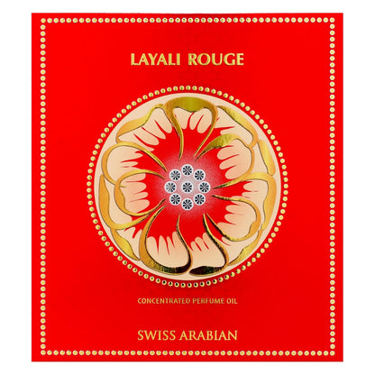 Swiss Arabian Layali Rouge - Luxury Products From Dubai - Long Lasting Personal Perfume Oil Fragrance - A Seductive Signature Aroma - 0.5 Oz