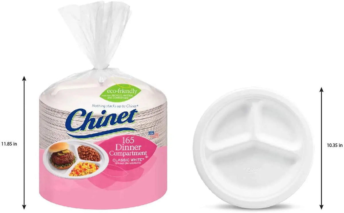 Chinet Paper Lunch Plates, 8 3/4", 225 Count